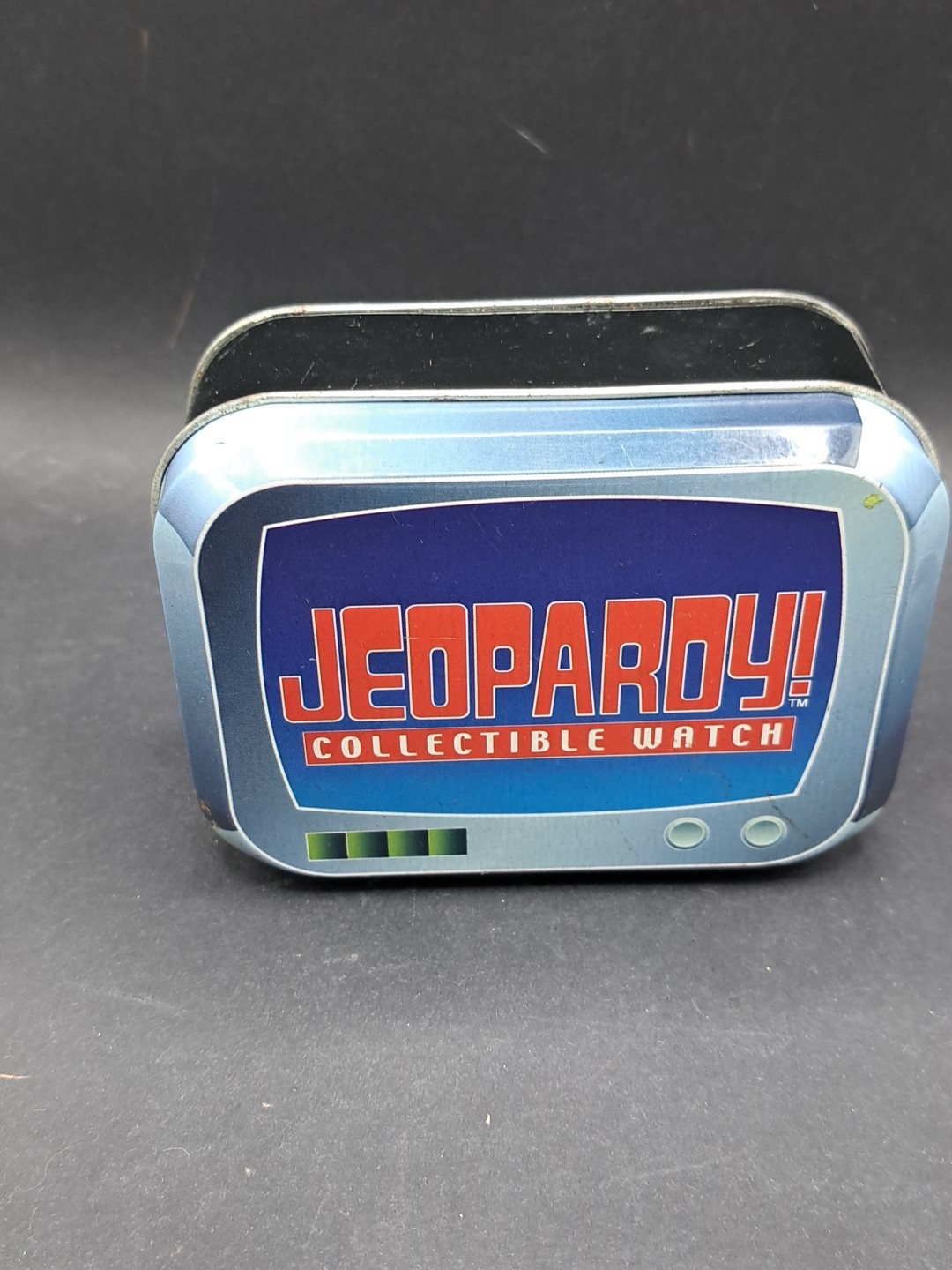 1999 Jeopardy! Collectible Wristwatch with Tin Case, Television Memorabilia