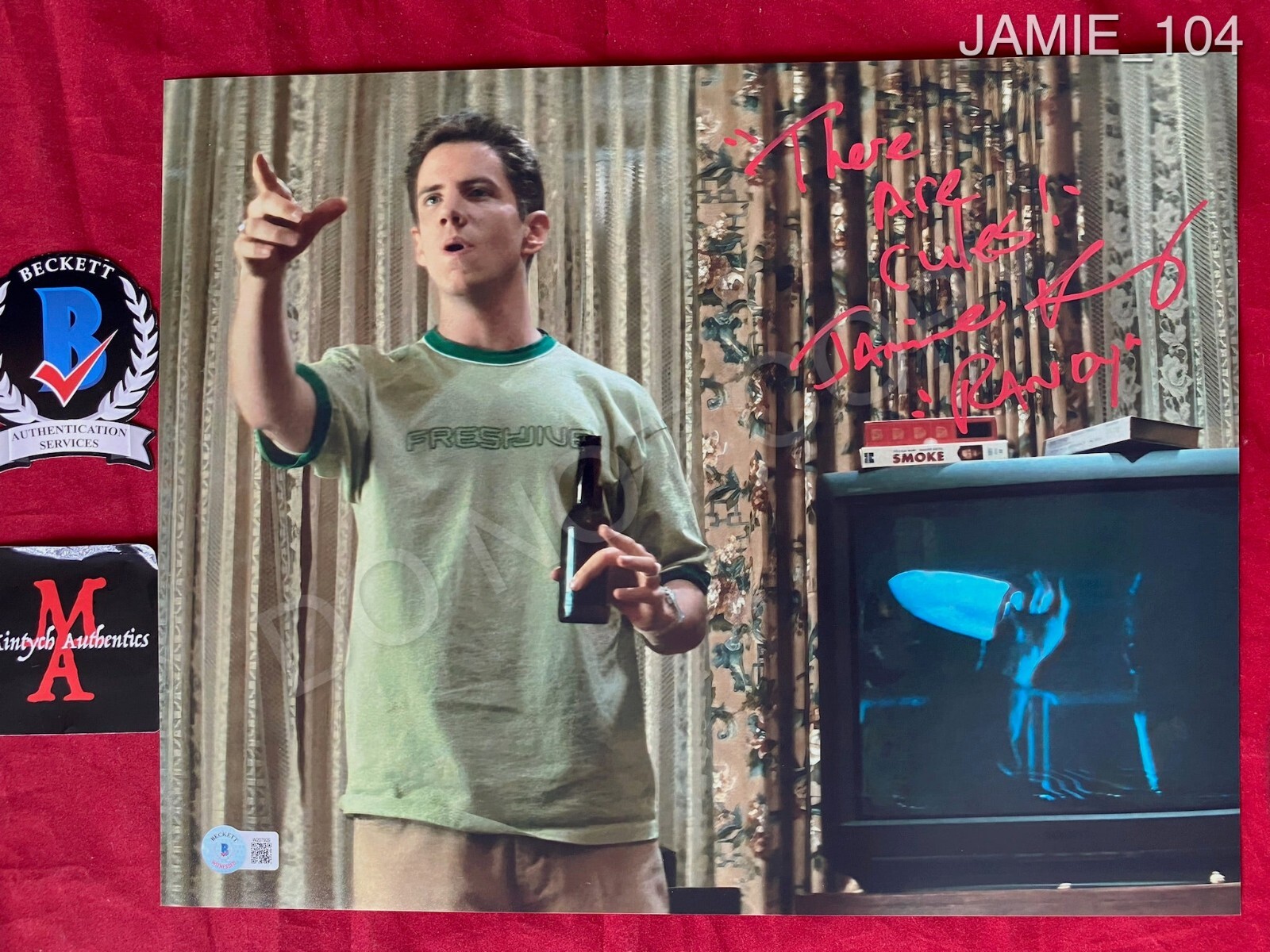 Jamie Kennedy autographed signed 11×14 photo Scream Randy Beckett horror