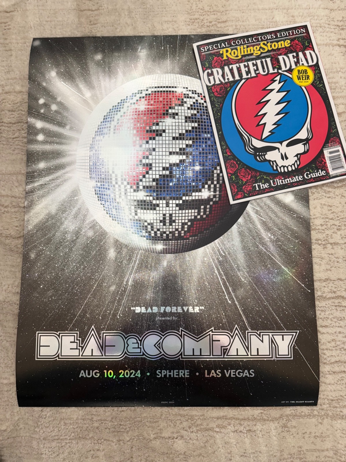 Dead & Company *FOIL* Poster SPHERE 2024 Limited Edition PLUS BONUS MAGAZINE