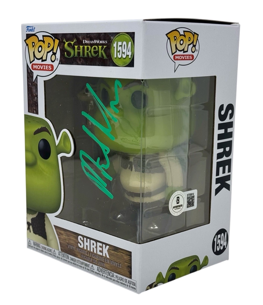 Mike Myers Shrek Signed Autograph Funko Pop #1594 Dreamworks Beckett COA