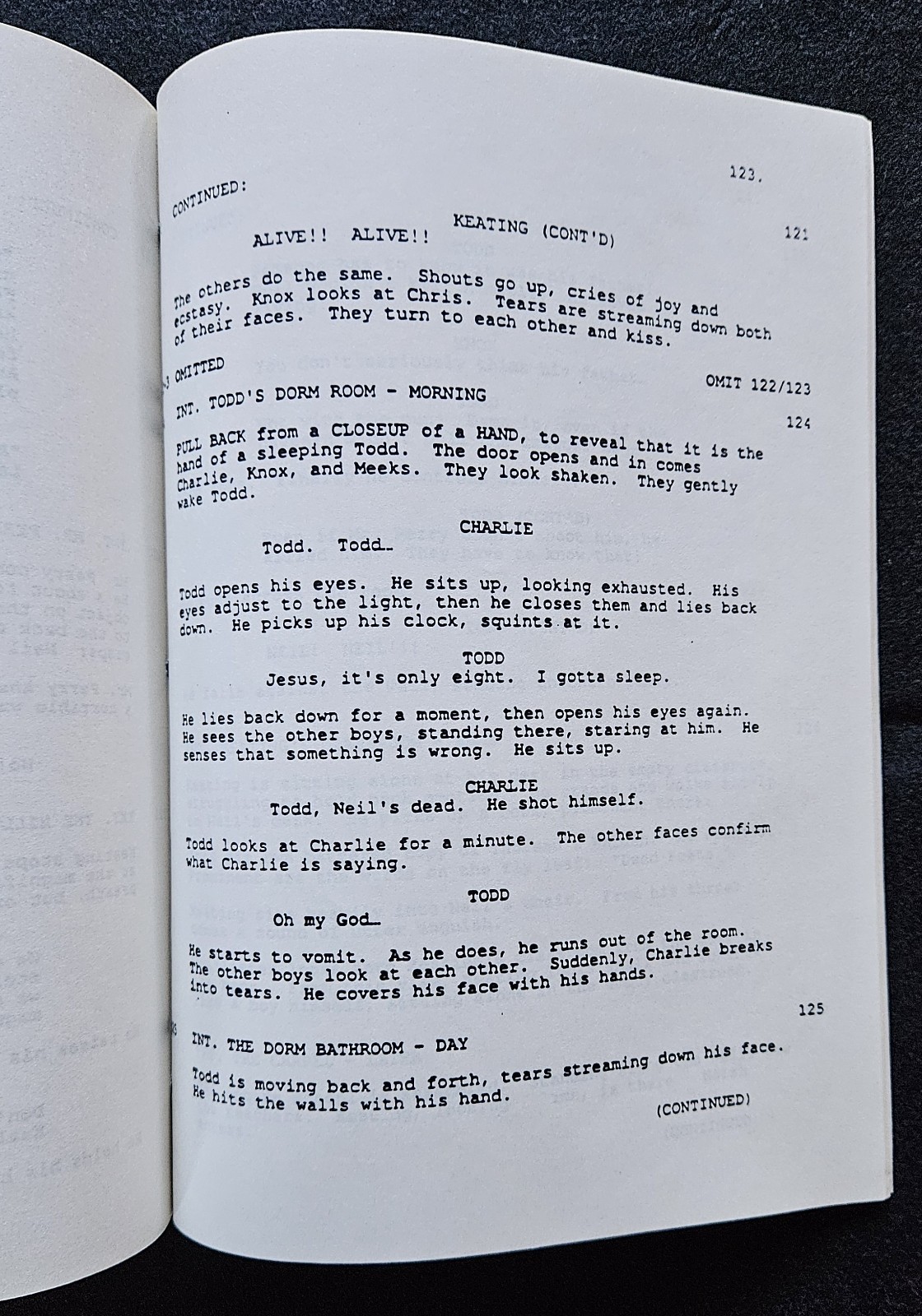 DEAD POETS SOCIETY Original 1988 Studio Film Script Revised Third Draft Schulman