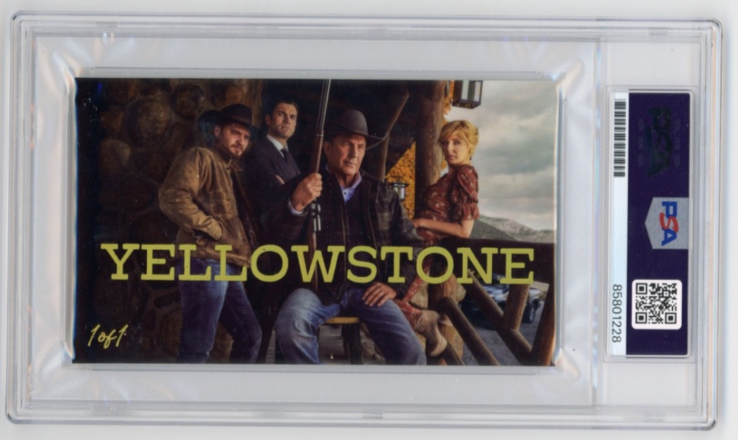 Kevin Costner Signed Cut Custom Yellowstone Card 3×5 Card PSA DNA AUTO Autograph
