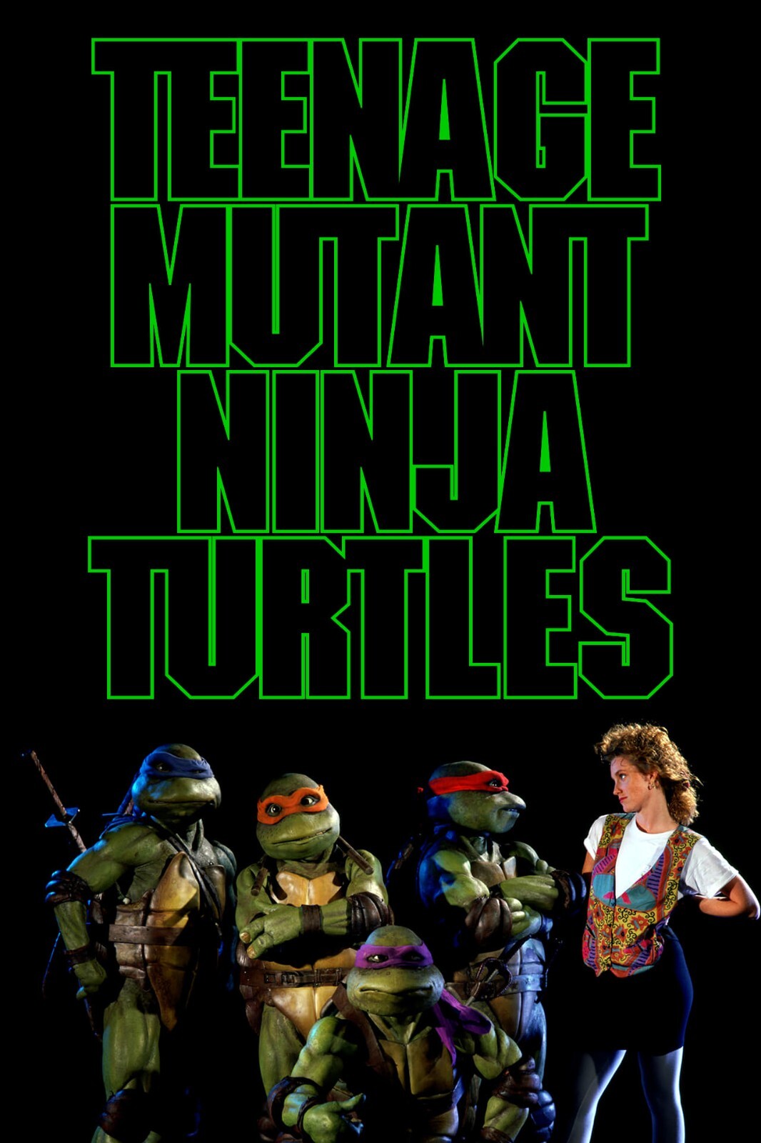 1990 Teenage Mutant Ninja Turtles Movie Poster 11X17 Leonardo Michaelangelo 🍕🍿