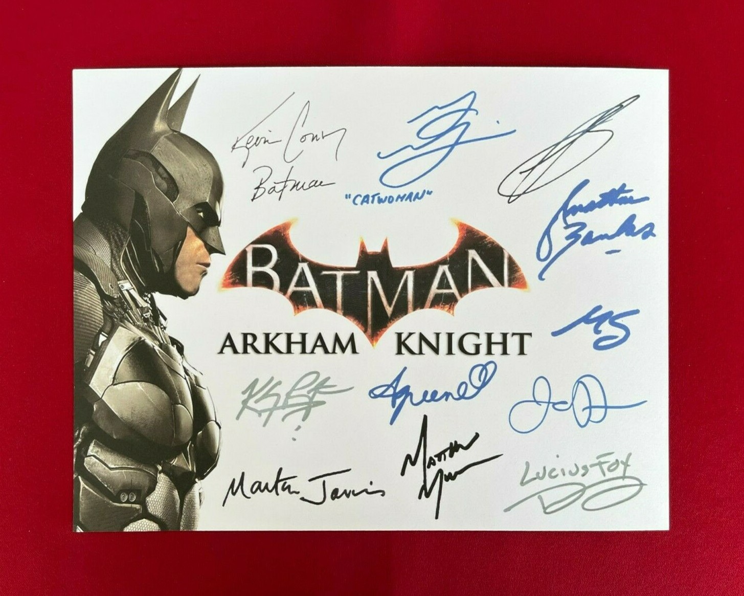 Batman: Arkham Knight HEROES Title Card Cast-Signed- 8.5×11- Autograph Reprints