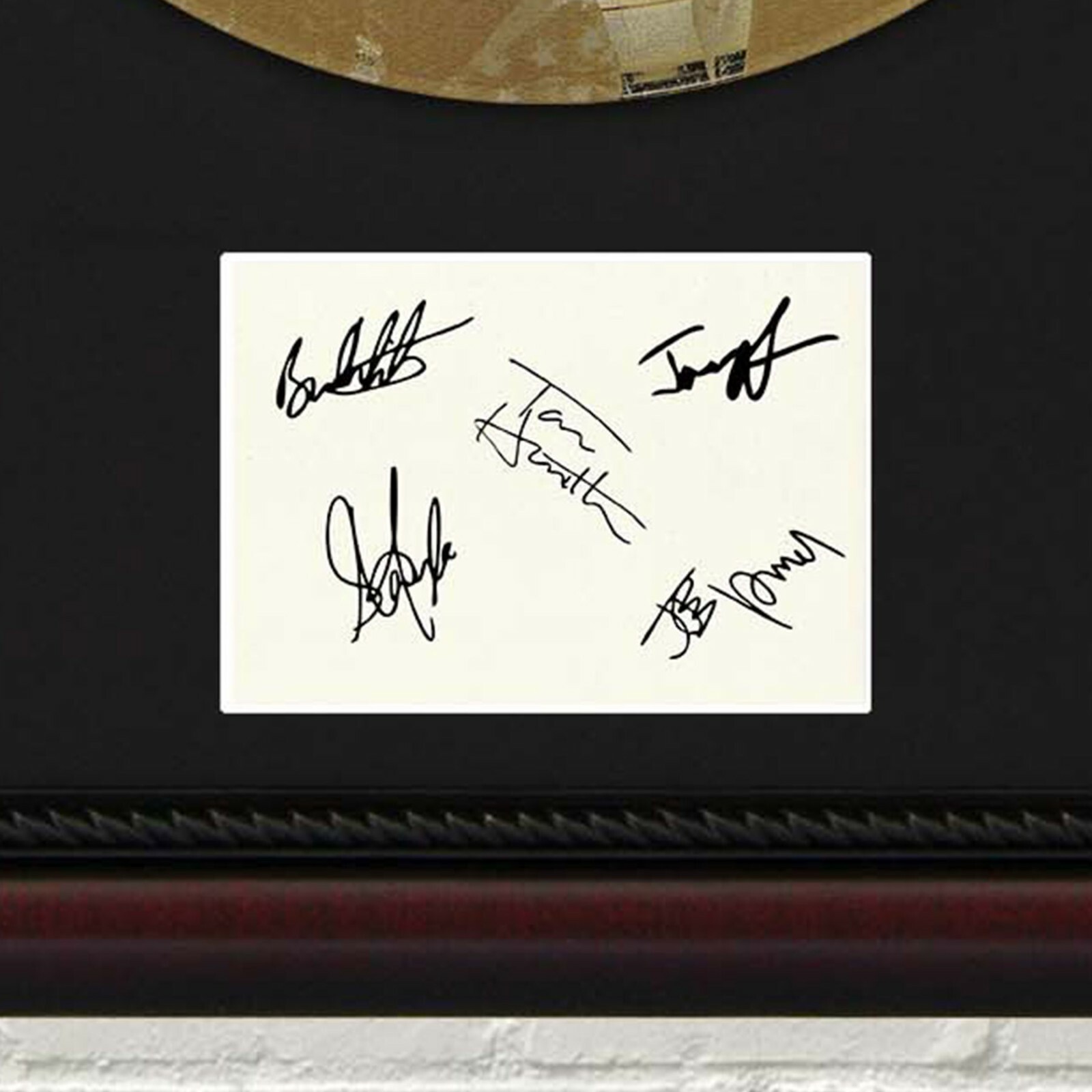 Aerosmith – Sweet Emotion LP Record Framed Signature Card Display