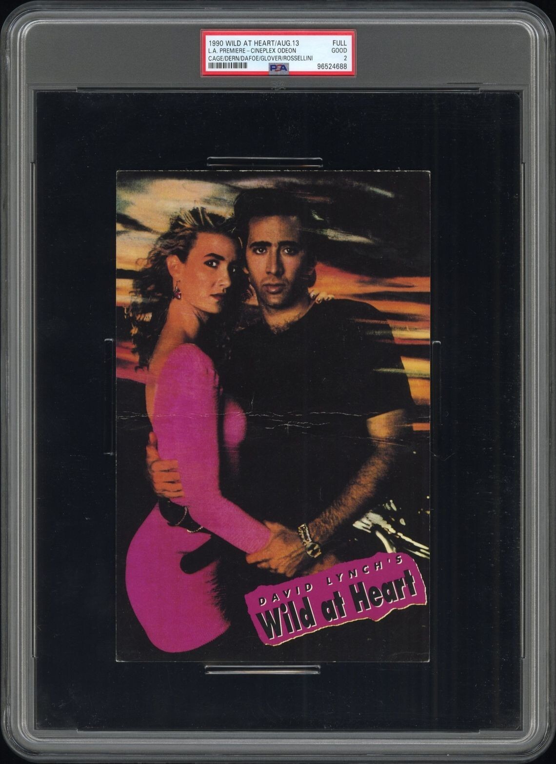 WILD AT HEART / 1990 Los Angeles Premiere Screening Movie Ticket, PSA 2