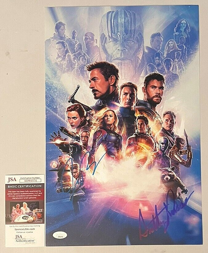 ANTHONY & JOE RUSSO Authentic Hand-Signed “AVENGERS ENDGAME” 11×17 Photo JSA COA