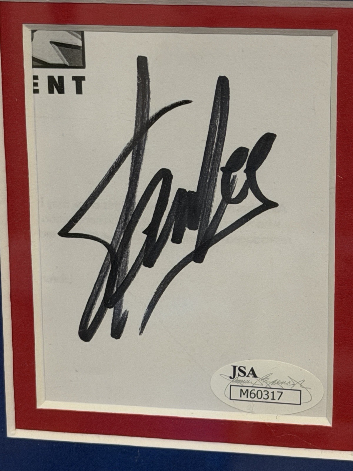 Stan Lee / Avengers / Signed/ Autograph / Framed / JSA COA 22″ x 18″