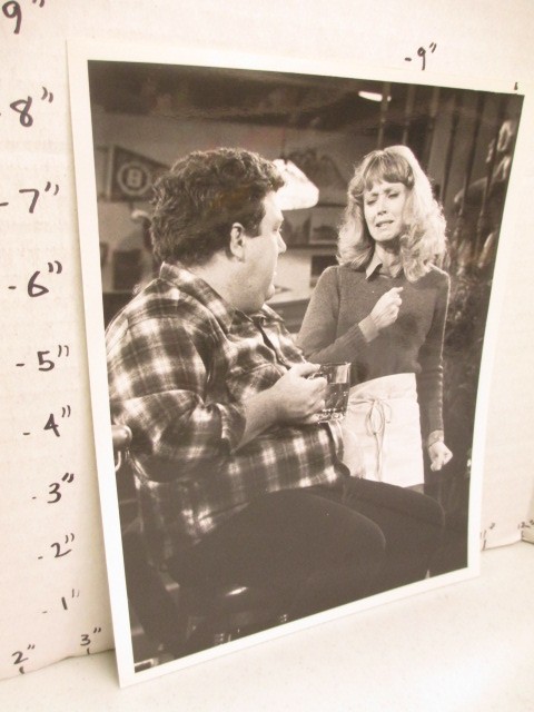 NBC CHEERS TV studio show promo photo 1980s SHELLEY LONG George Wendt dead cat