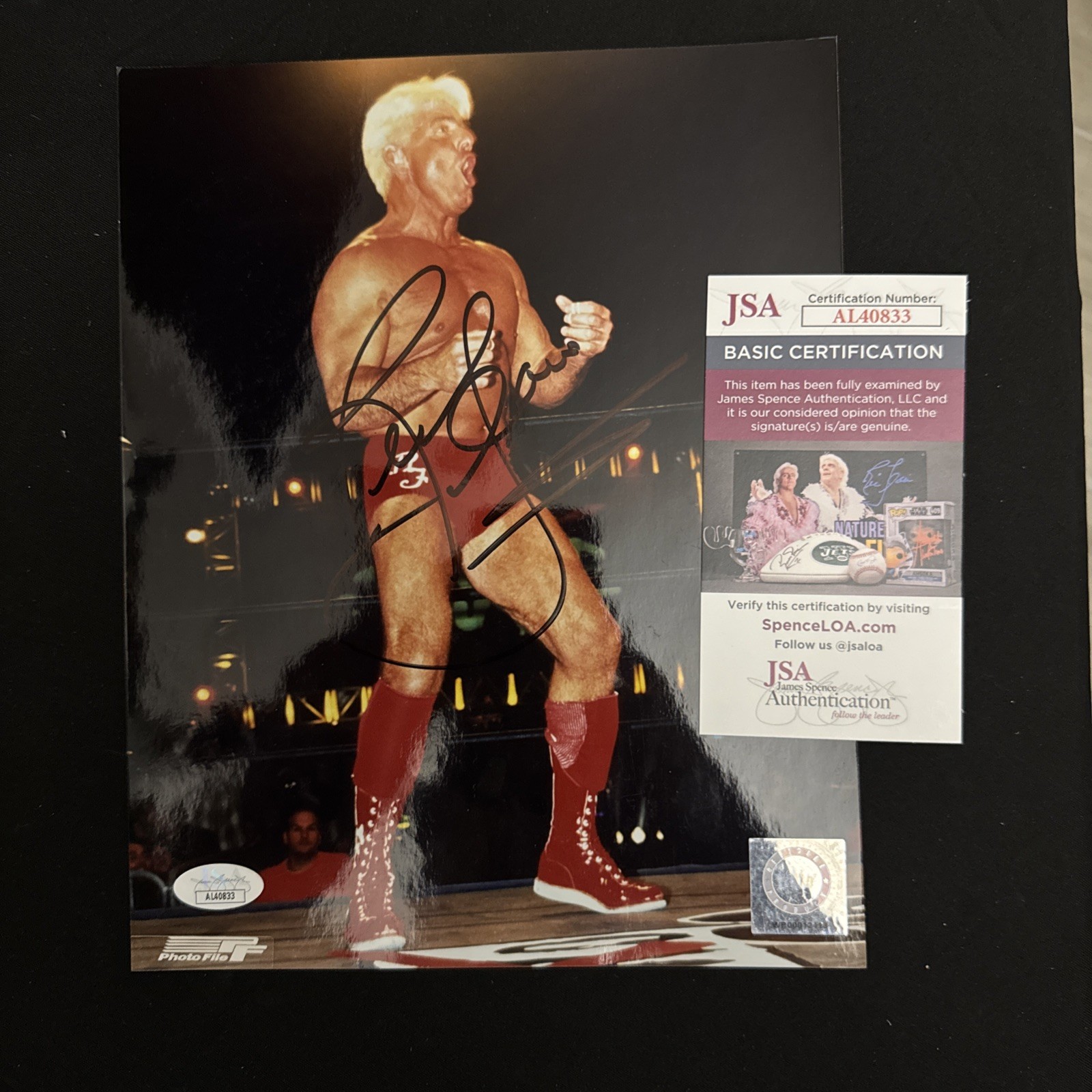 WWE Signed 8×10 Photo Ric Flair W/ COA JSA