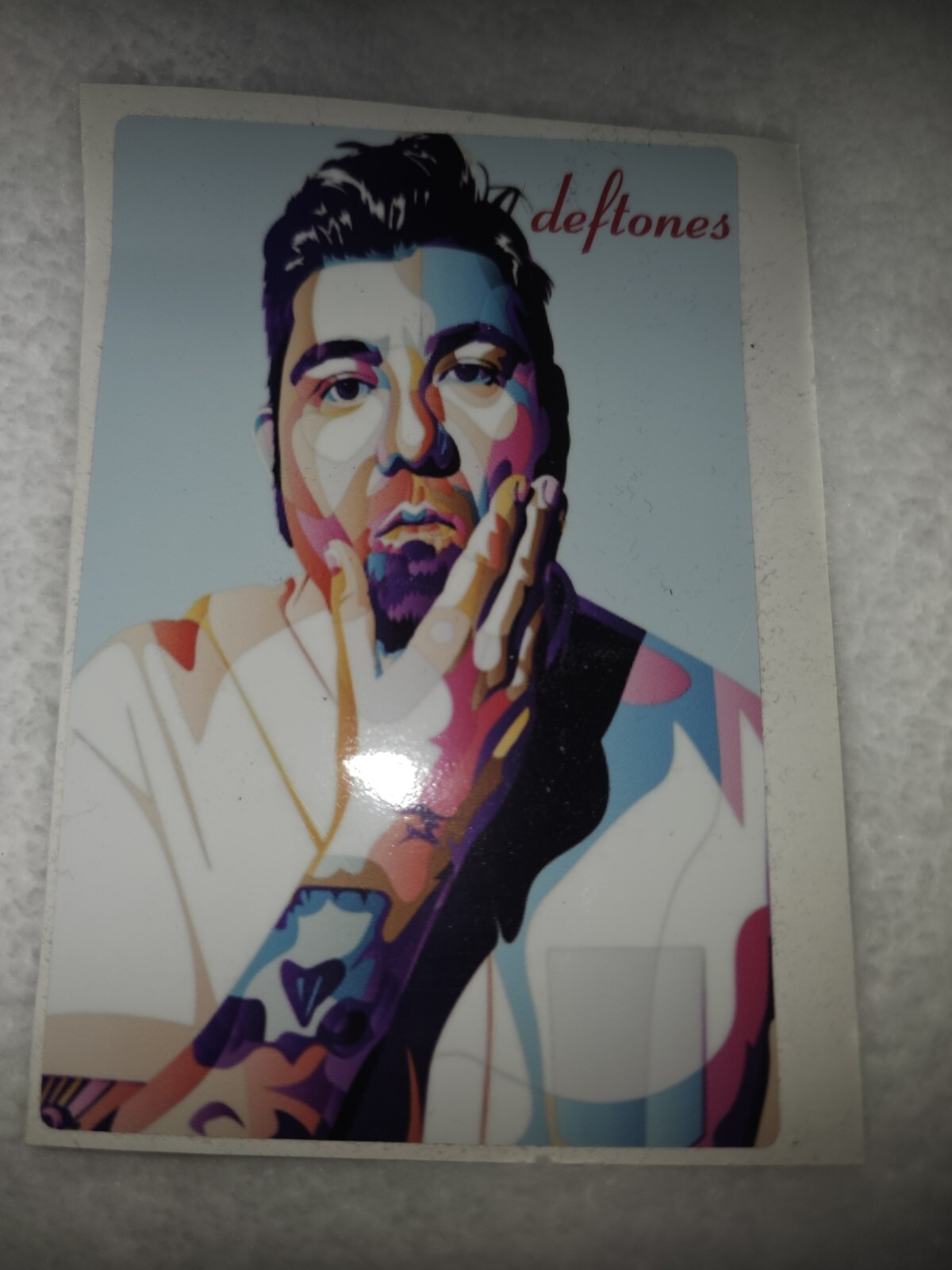 CHINO MORENO RARE STICKER,deftones,team sleep,palms,crosses,glassjaw,korn,far