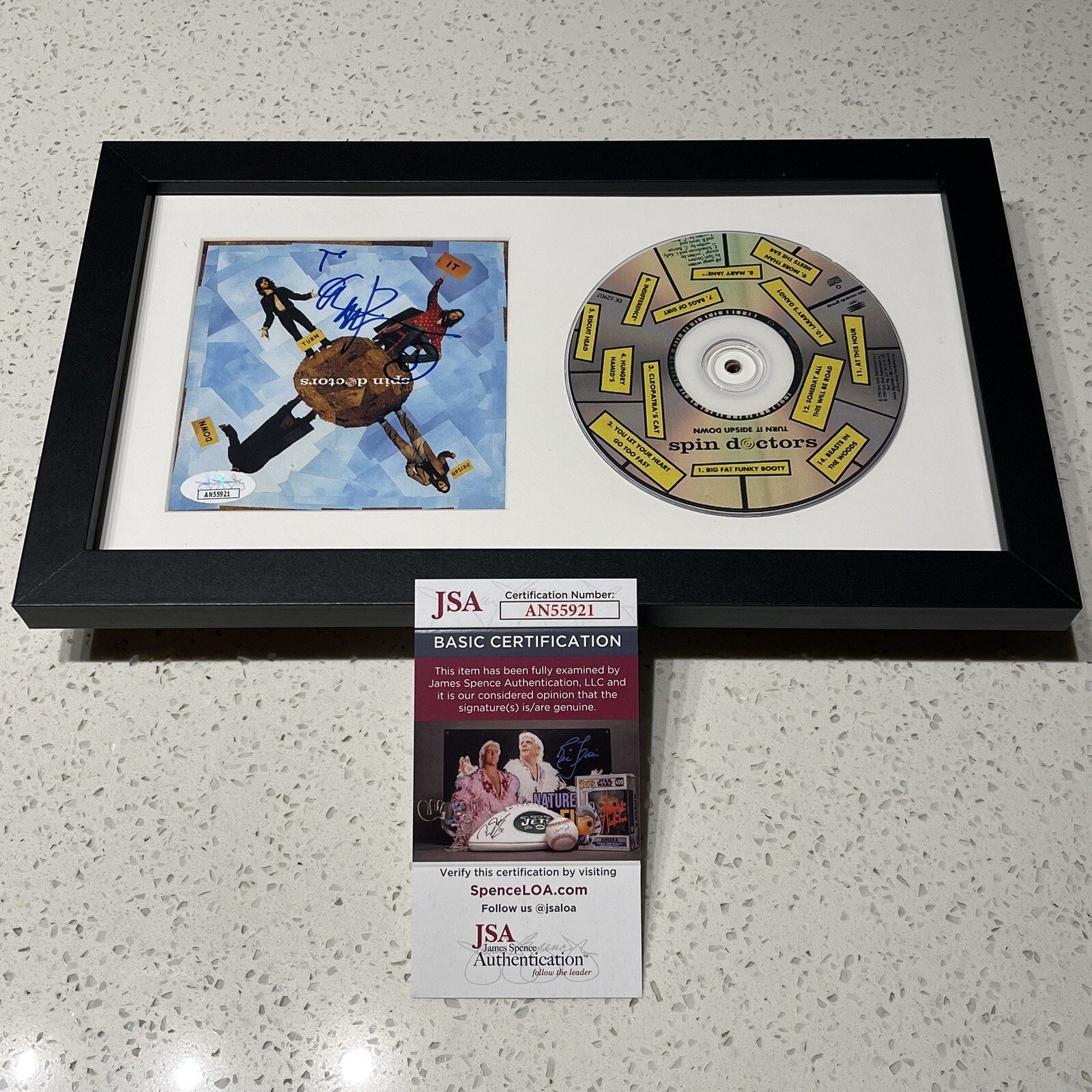 CHRIS BARRON SPIN DOCTORS SIGNED TURN IT UPSIDE DOWN CD ALBUM AUTOGRAPH JSA COA