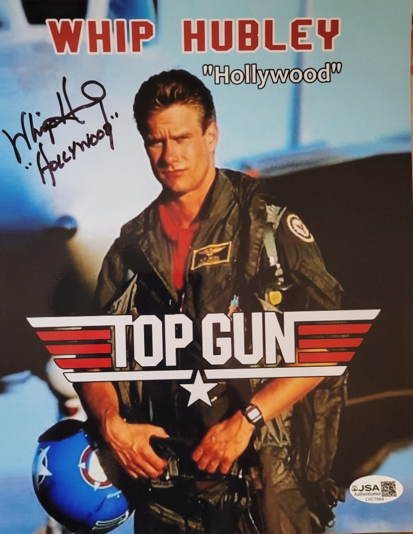 Whip Hubley signed 11×17 photo/poster Hollywood Top Gun JSA coa