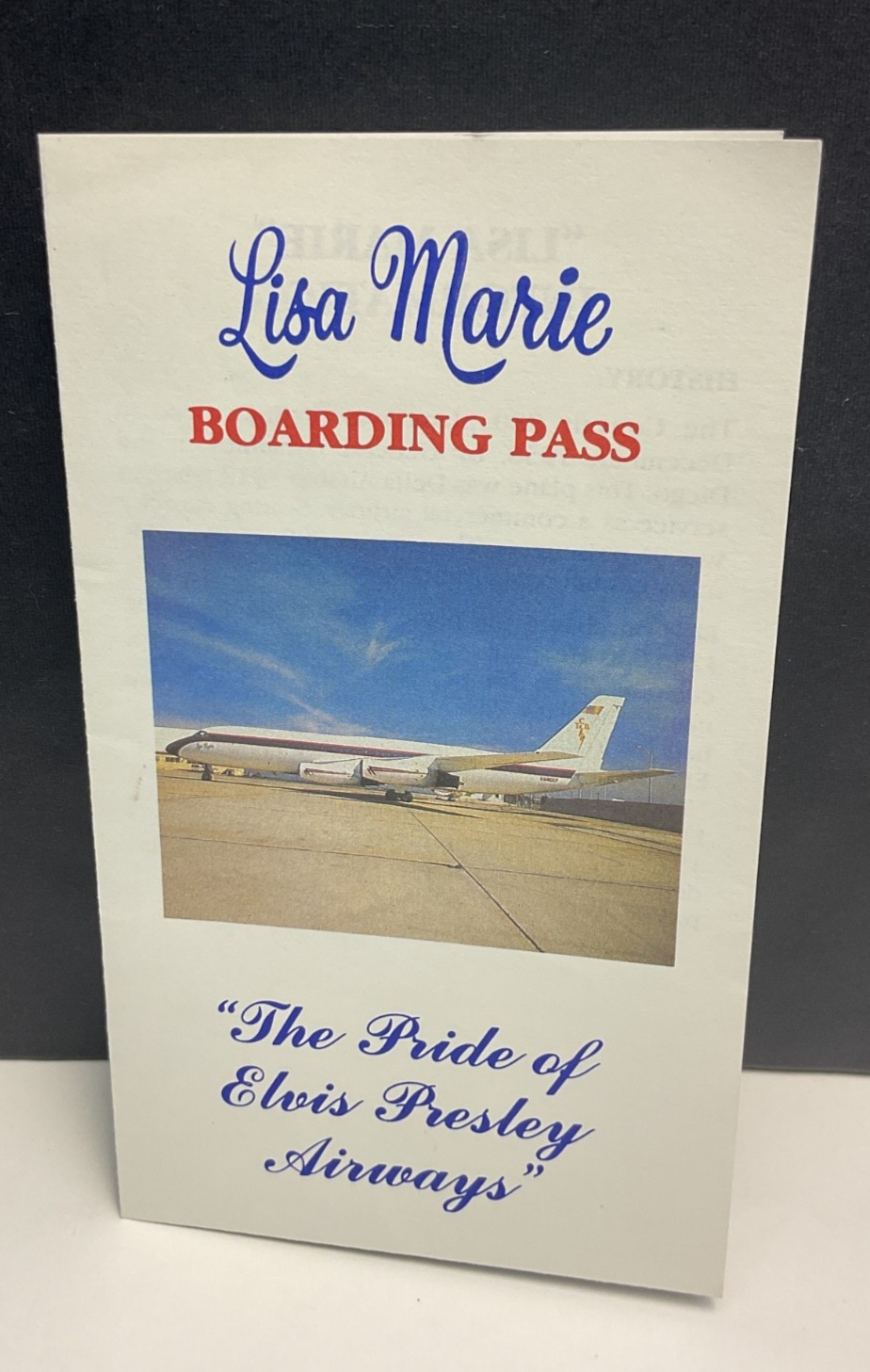 Lisa Marie Boarding Pass The Pride Of Elvis Presley Airways Booklet (I)