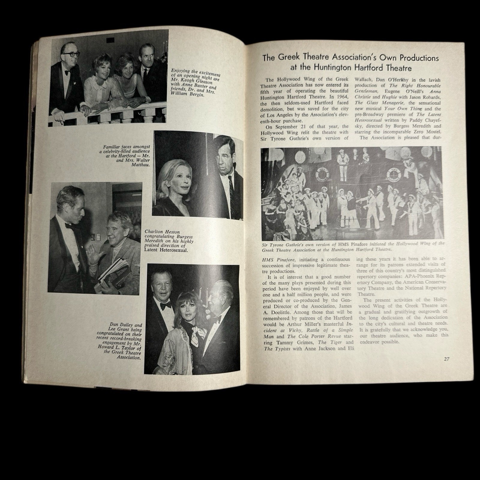 Cliff Gorman “THE BOYS IN THE BAND” Mart Crowley 1969 Los Angeles Playbill