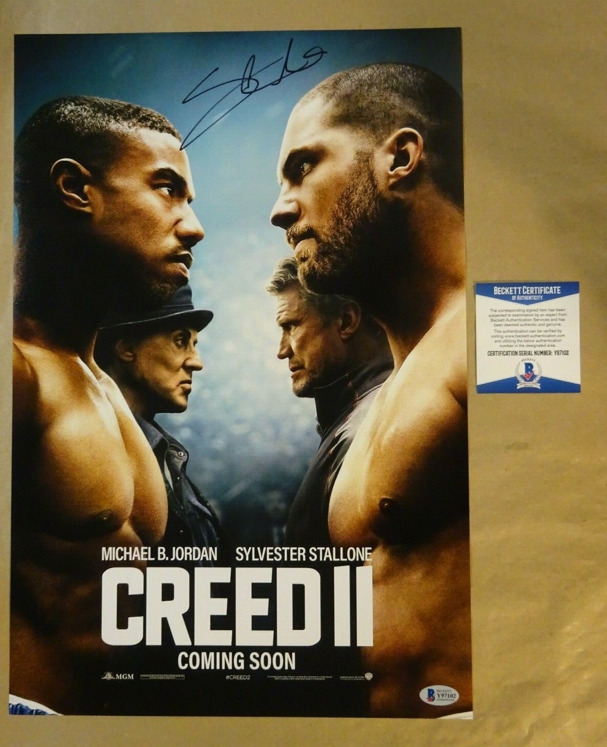 Signed STEVEN CAPLE JR. Autographed CREED II 12″x18″ Photo BECKETT BAS COA