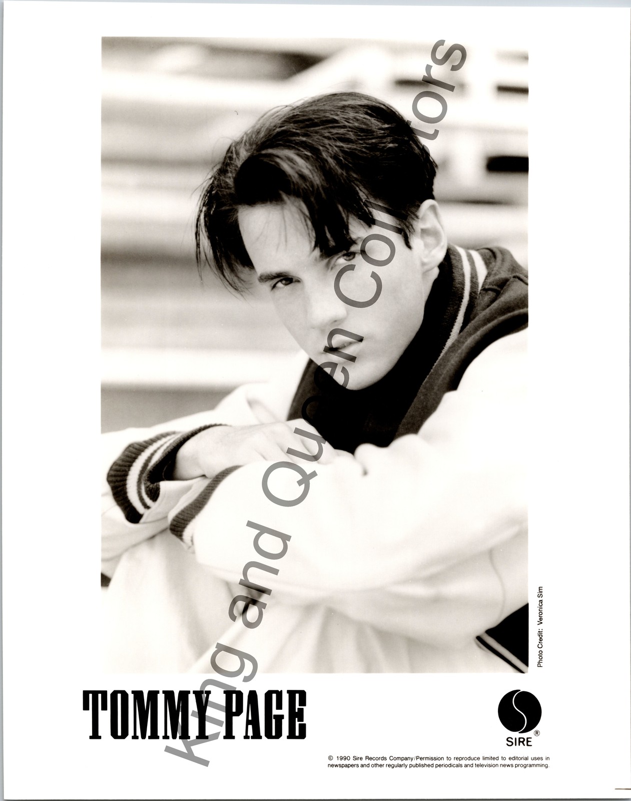 Tommy Page 1990 Original Vintage Sire Records Company Pop Press Photo Publicity