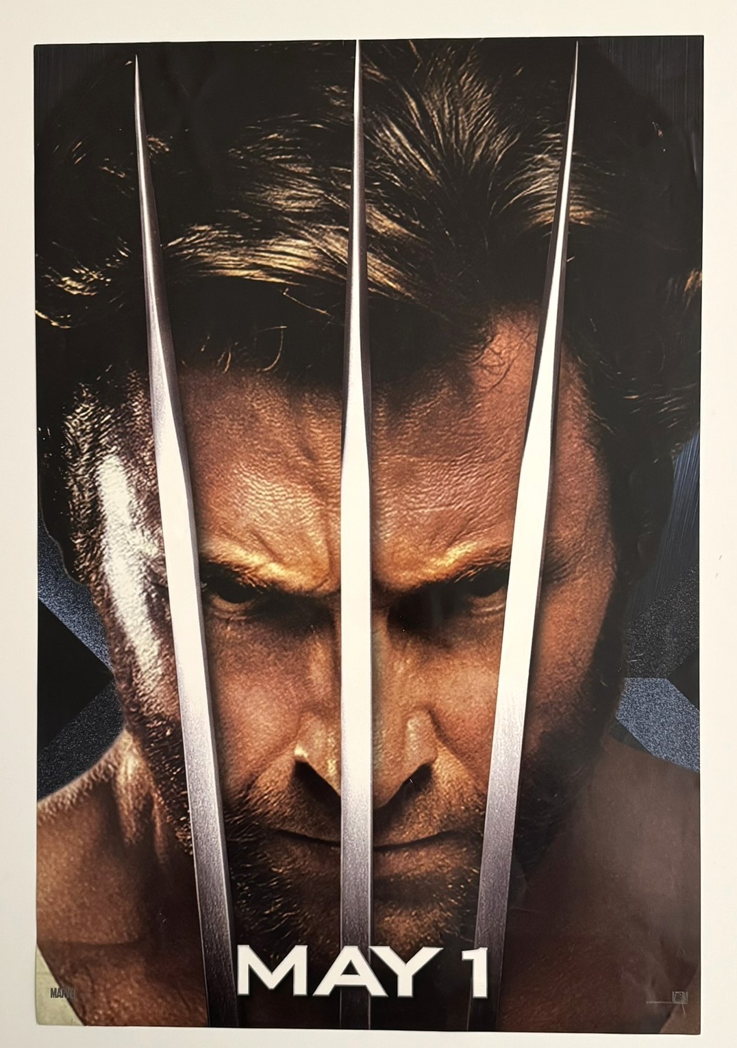 X-MEN ORIGINS: WOLVERINE MOVIE POSTER – 2009 – 13 3/8” X 19 7/8” VERY GOOD COND.