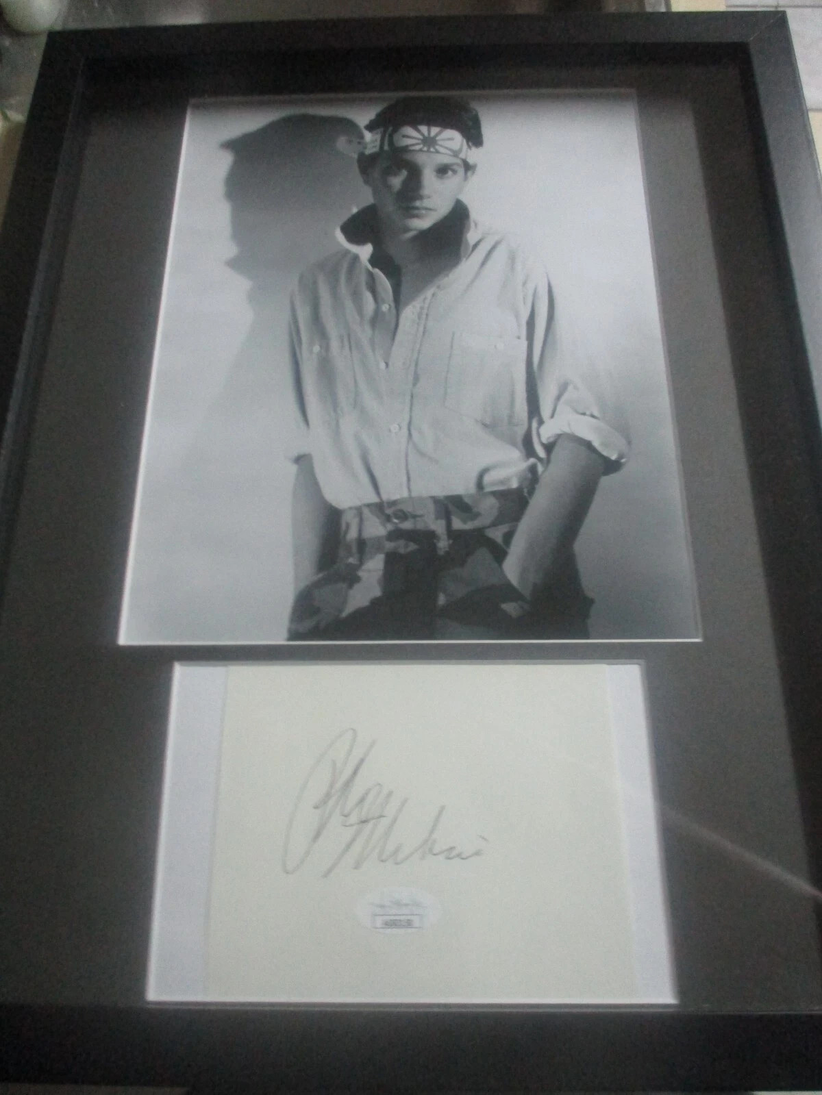 RALPH MACCHIO THE KARATE KID SIGNED/AUTOGRAPHED 11X14 MATTE CUT FRAMED JSA CERT