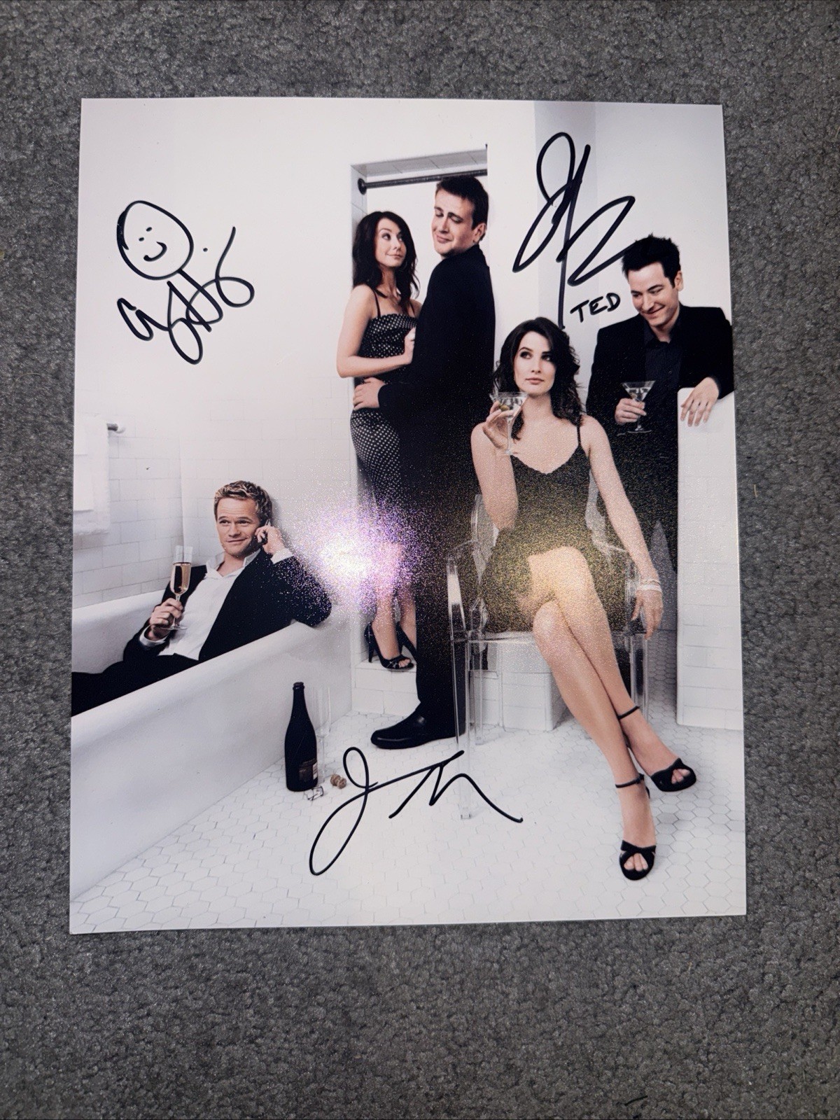 How I Met Your Mother AUTOGRAPH SIGNED 8×10 Jason Segel, Josh Radnor, Alyson H