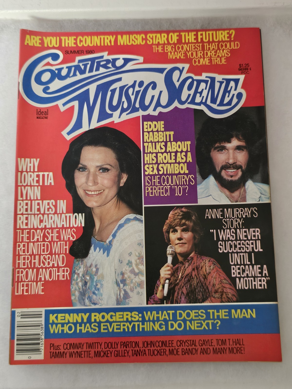 Country Music Scene Magazine Summer 1980 Loretta Lynn Conway TwittyEddie Rabbit
