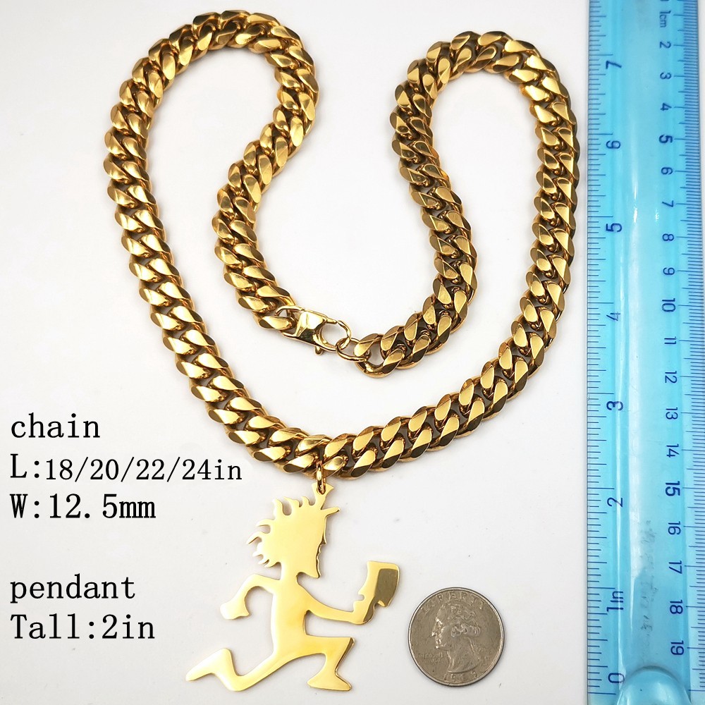 HATCHETMAN ICP pendant large curb chain necklace 18/20/22/24inch