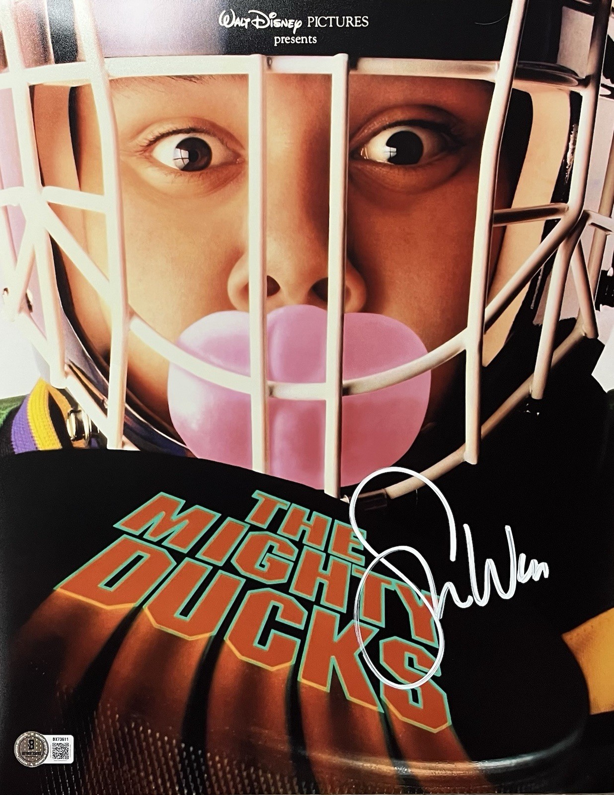Shaun Weiss “The Mighty Ducks” Goldberg Autographed 11×14 Movie Poster Beckett