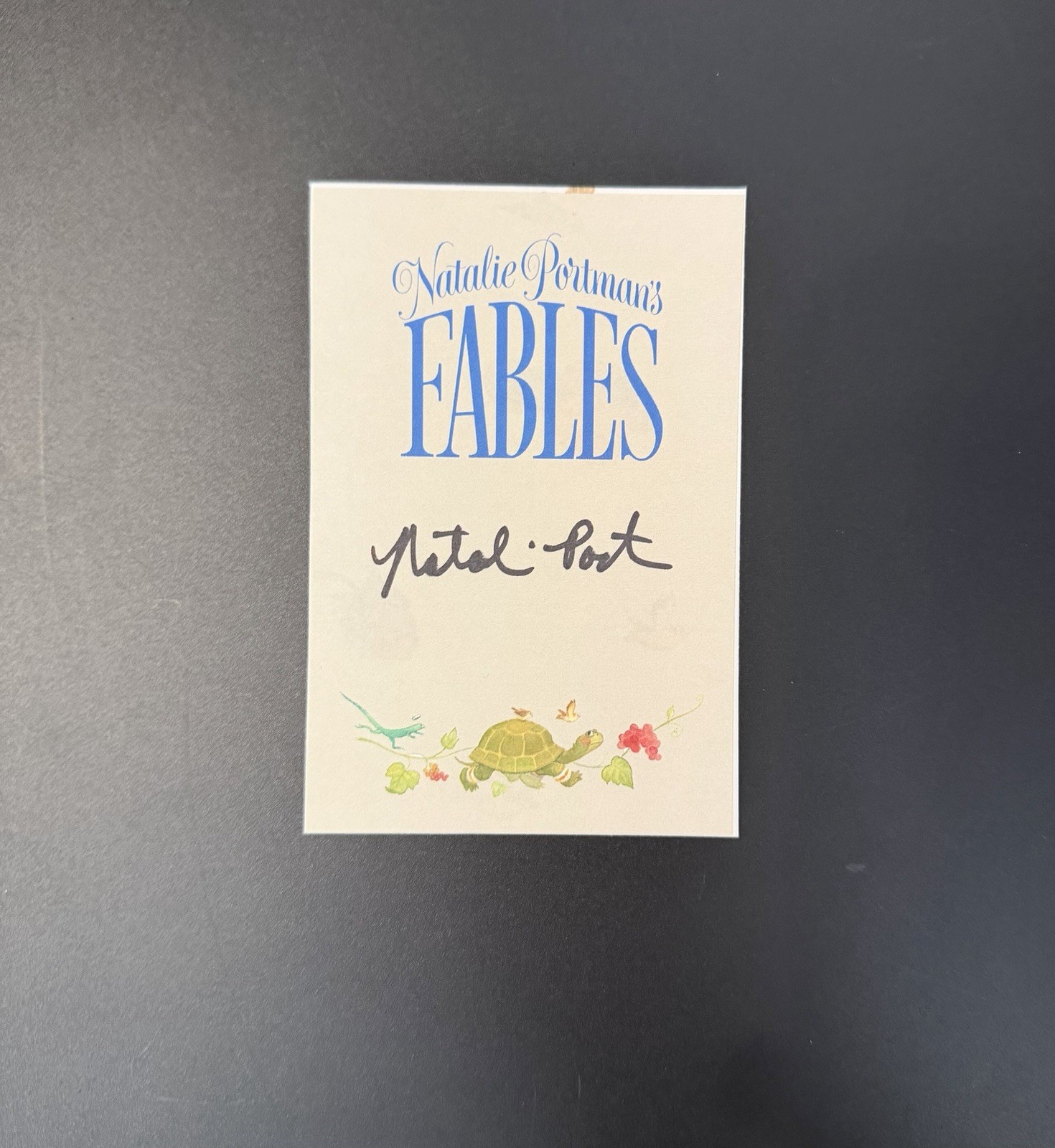 Natalie Portman Signed Bookplate Autograph Star Wars Black Swan Garden State