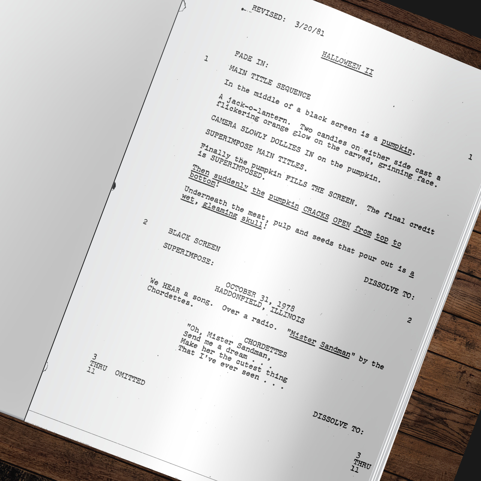 Halloween 1, 2, 3 & 4 Movie Script Collection, Signed Autograph Reprints Horror