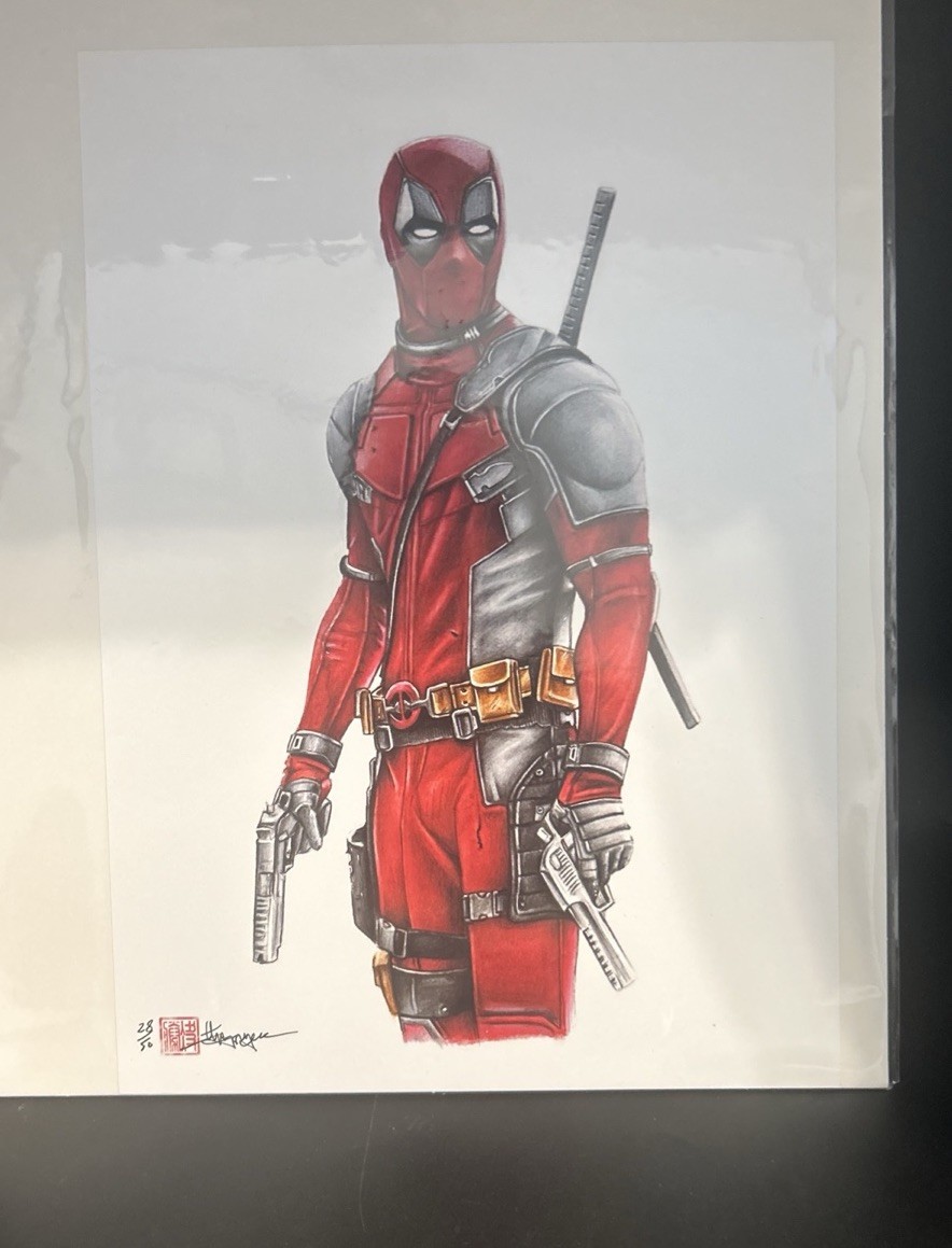 THANG NGUYEN Marvel Comics Deadpool 8×12 Thang Nguyen Signed Auto Lithograph