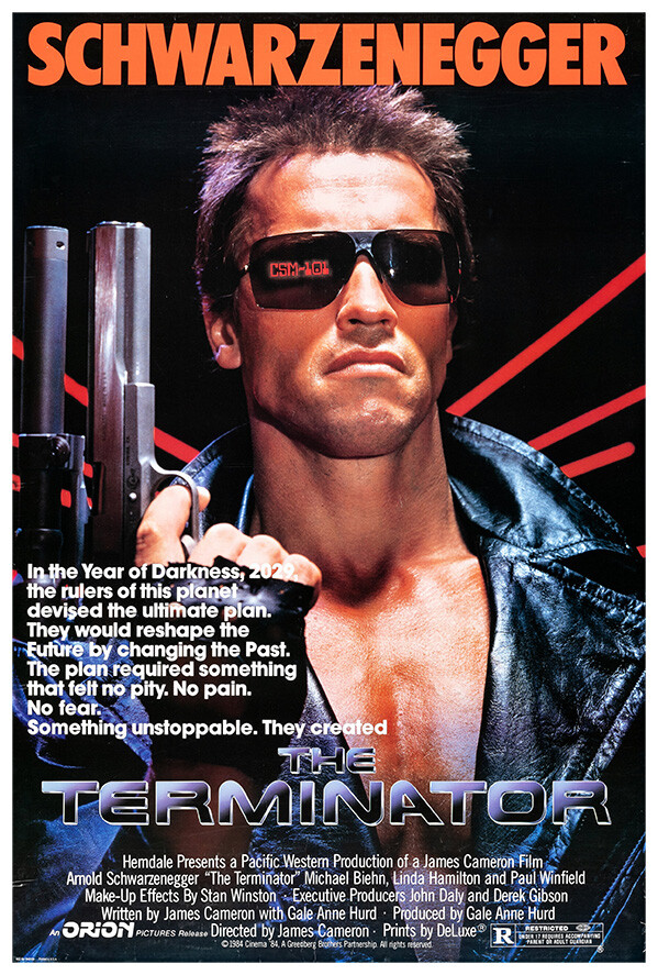 The Terminator – Movie Poster – Arnold Schwarzenegger – US Version