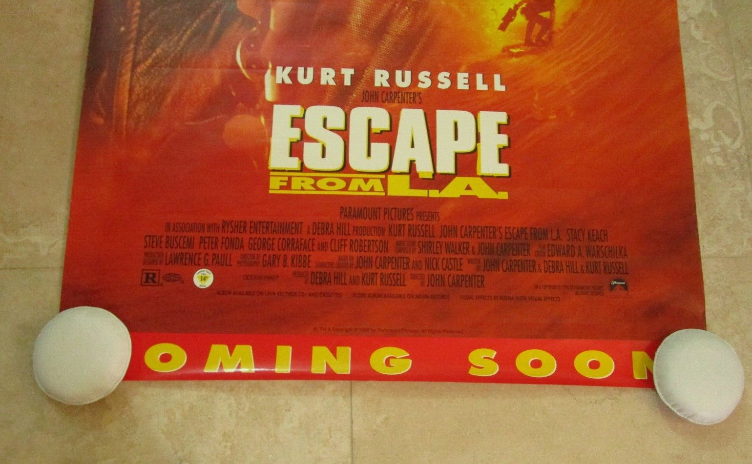 John Carpenter’s Escape From L.A. movie poster – Kurt Russell -27×39 inches