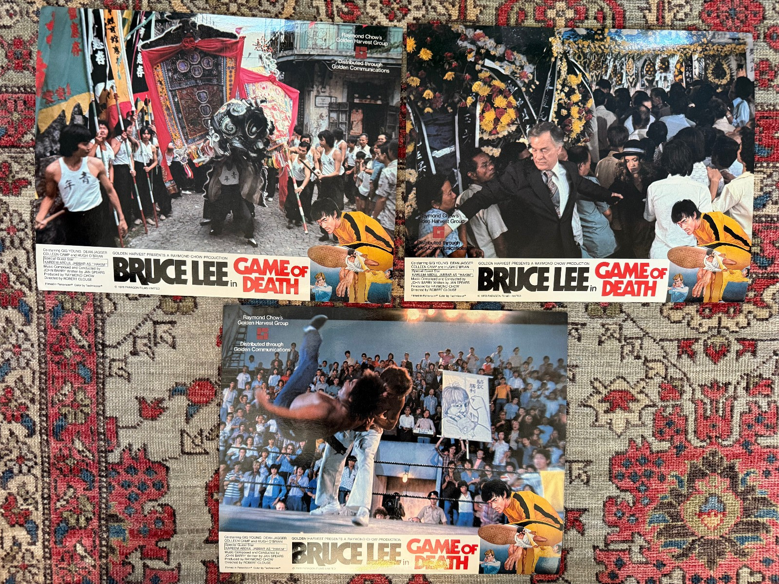 Game Of Death 1978 Paragon Films 11×14″ Kung-Fu Lobby Cards(3) Bruce Lee