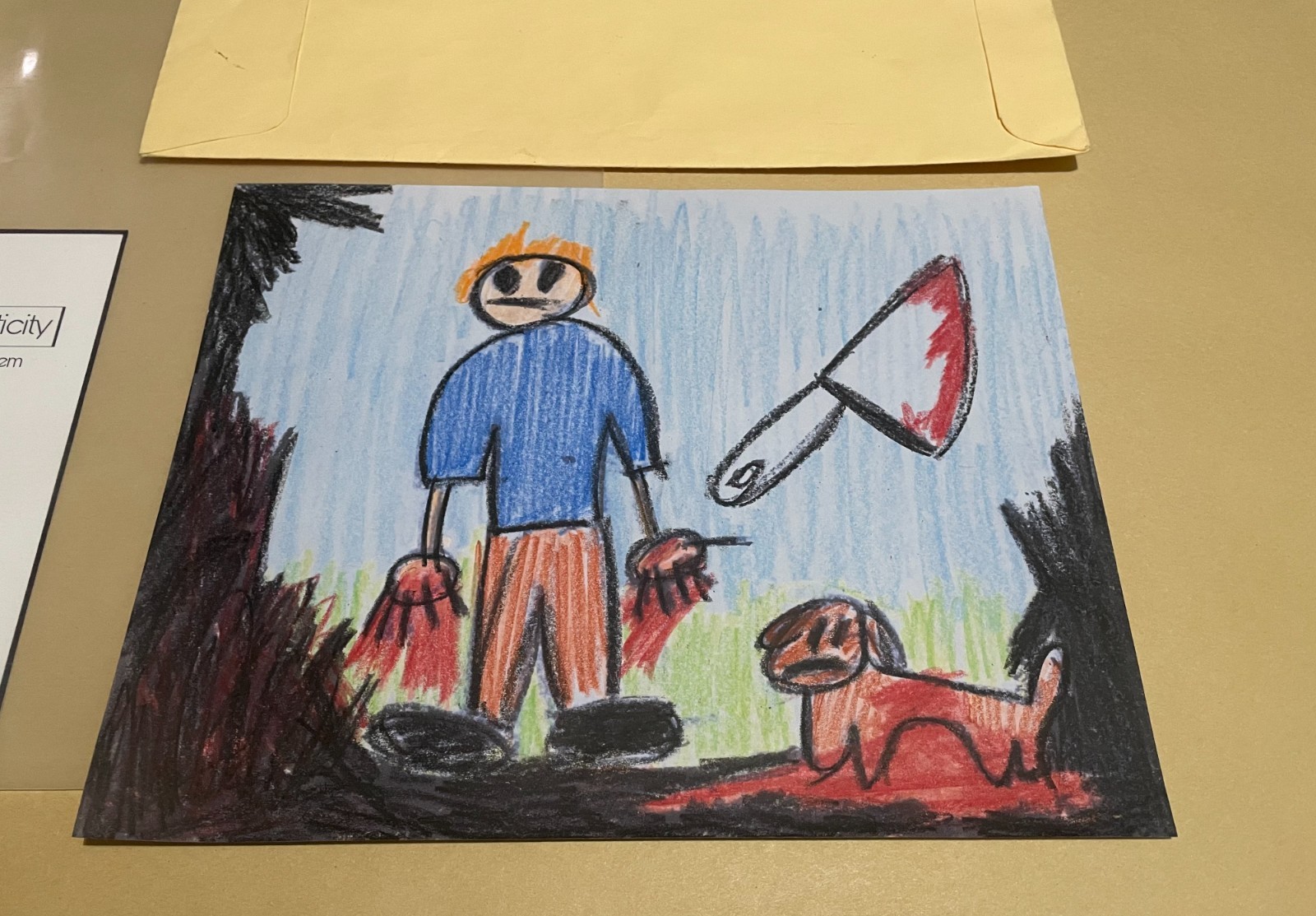 Dexter Screen Used Prop Original -Dexter Morgan Childhood Drawing & bonus poster