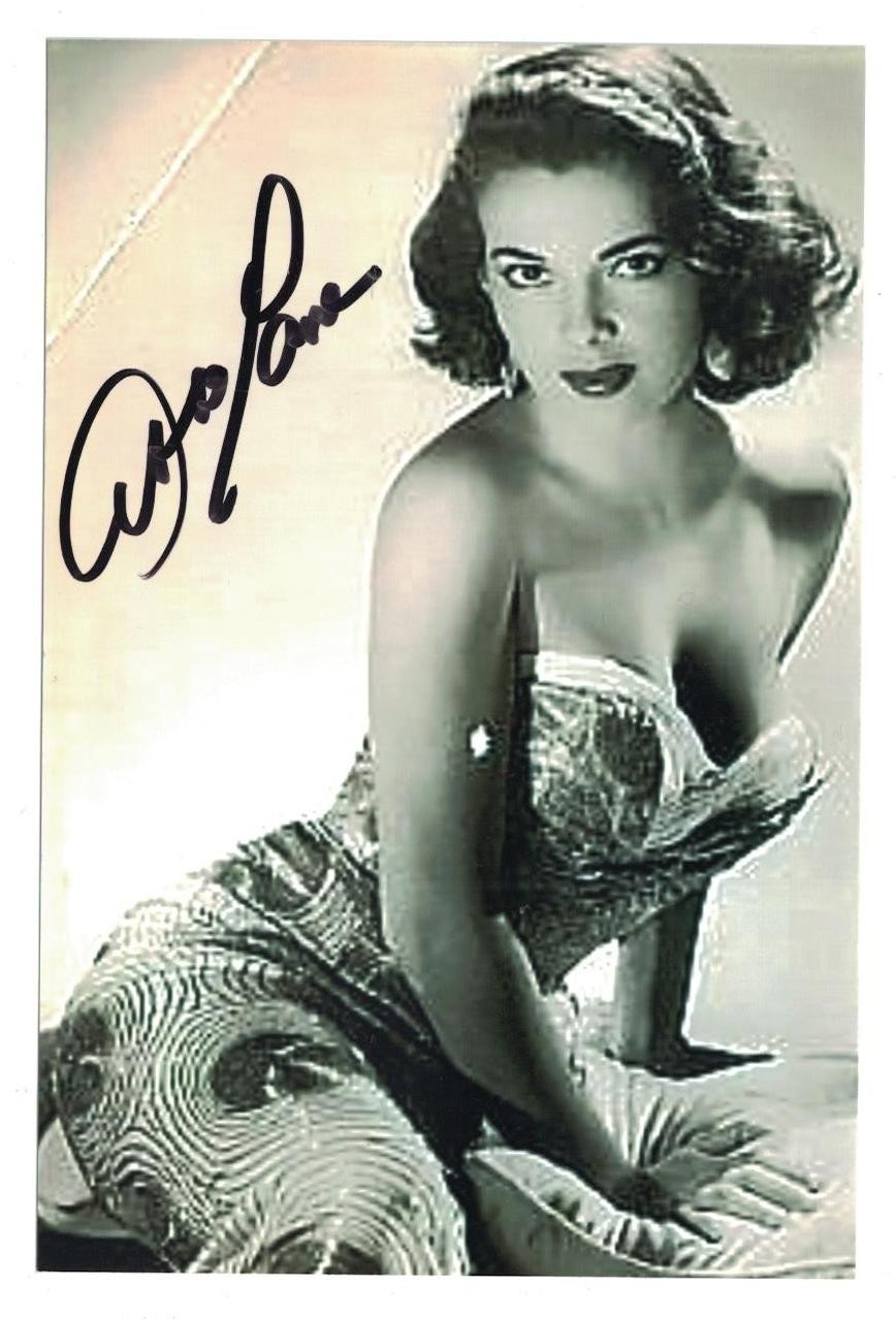 Abbe Lane Signed Autographed 4 x 6 Photo Actress Singer E
