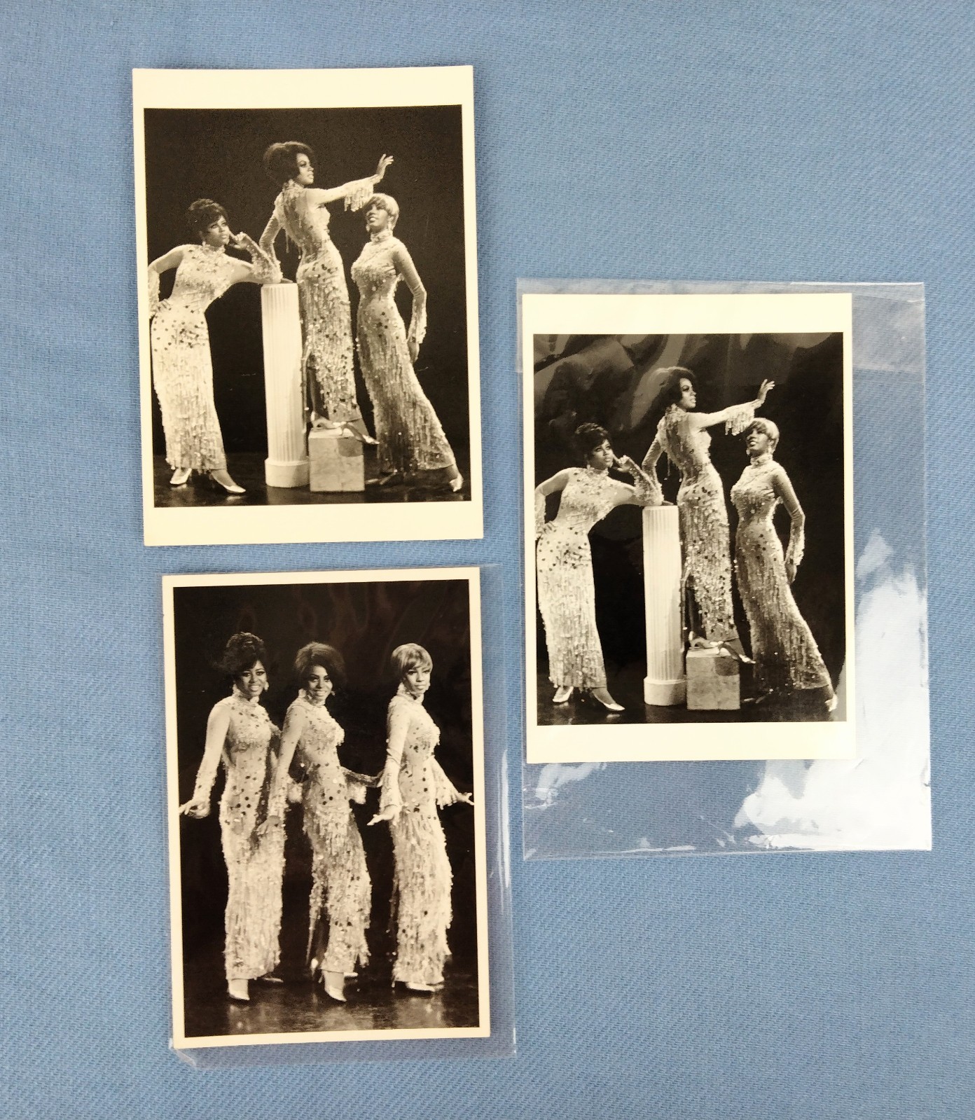 Diana Ross And The Supremes Lot of 3 Postcards B/W James Kriegsmann 1967