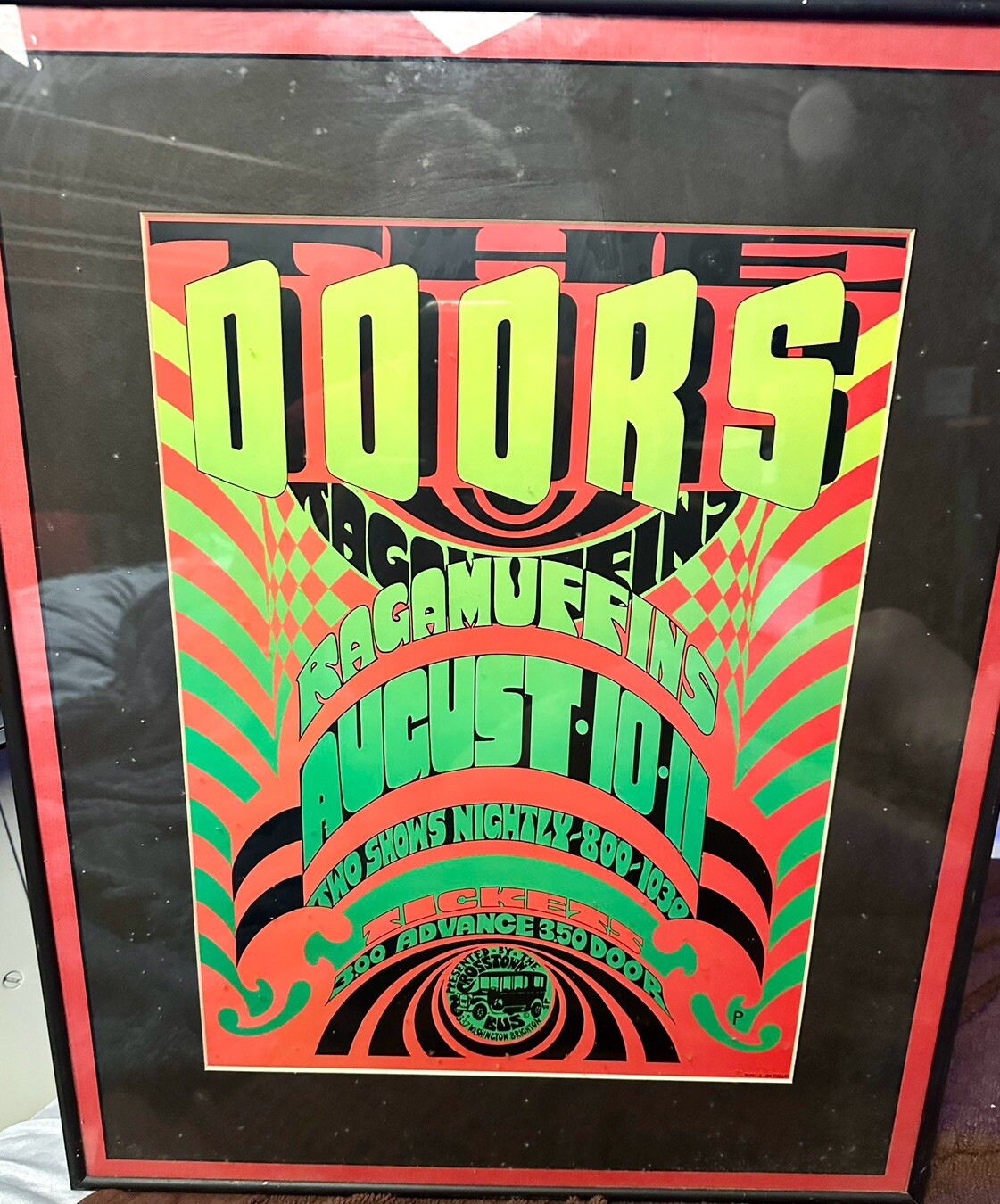 THE DOORS – Orig. 1967 Crosstown Bus BOSTON CONCERT POSTER Unknown Variant 18X22