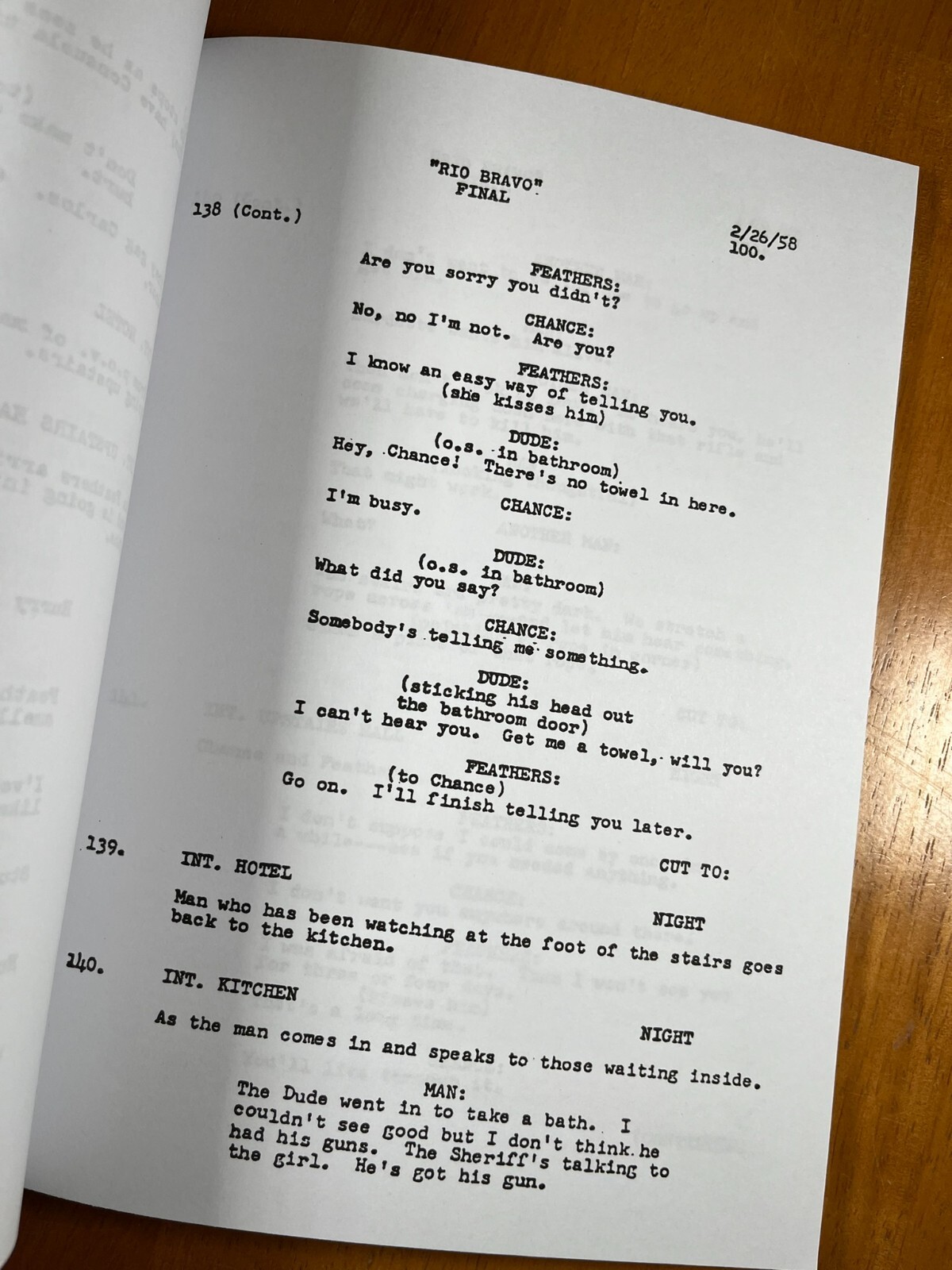 Rio Bravo Script Signed- Autograph Reprints- 126 Pages- John Wayne- Westerns