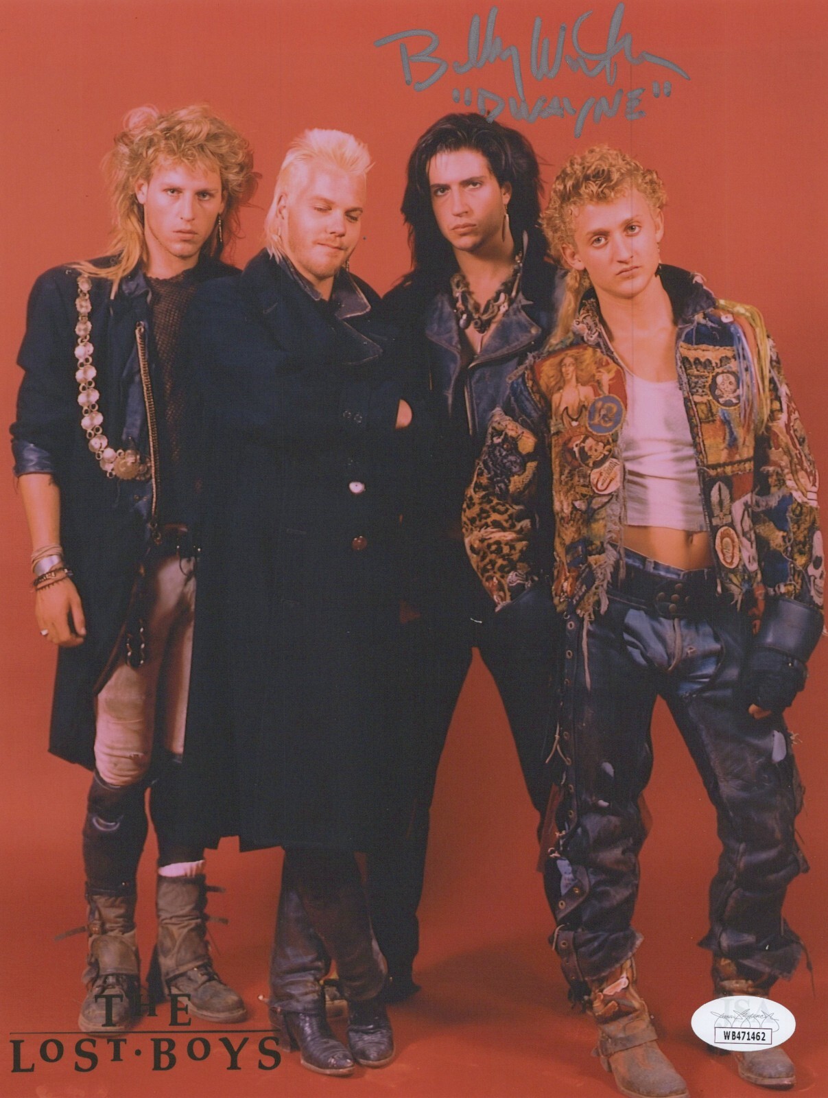 BILLY WIRTH Hand Signed THE LOST BOYS 8×10 Photo DWAYNE Autograph JSA COA CERT