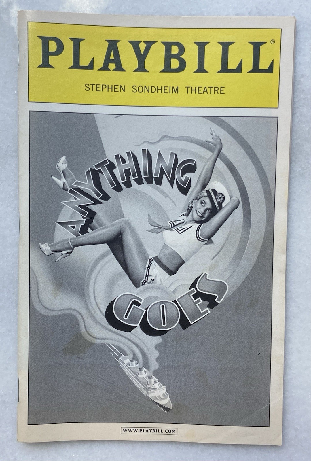 ANYTHING GOES Playbill 2011 starring Sutton Foster and Joel Grey