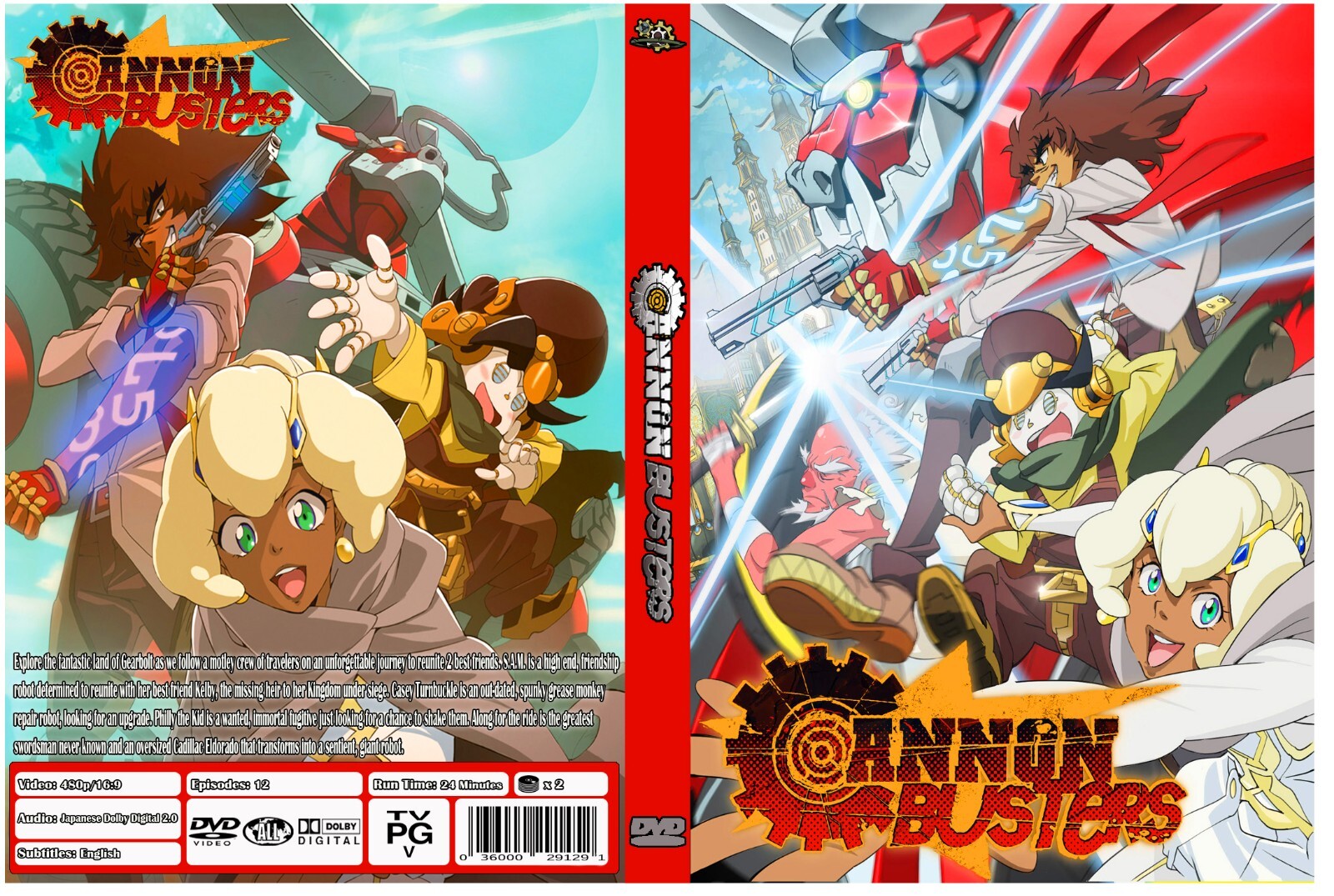 ANIME, CANNON BUSTERS , 2 DVD, 12 EPISODES ENG/SUBT, 1 BOX, 2019