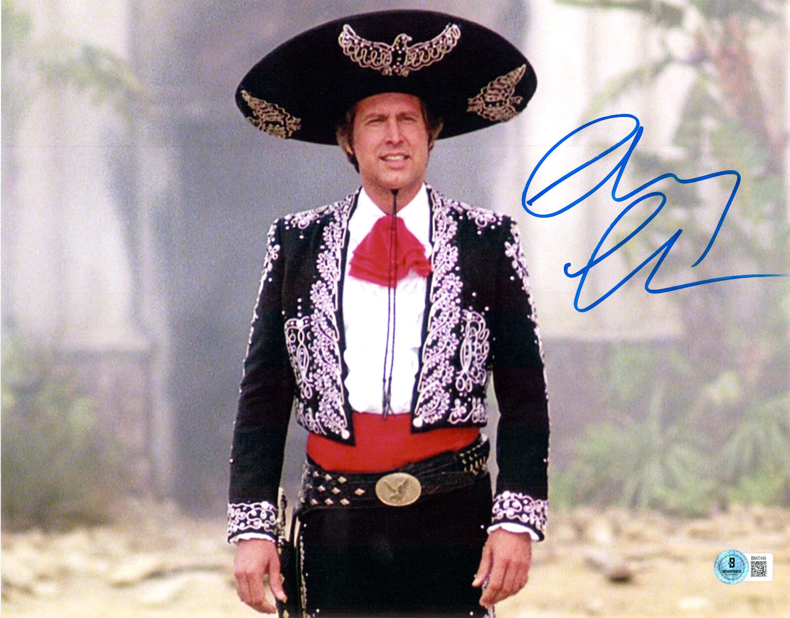Chevy Chase Signed Autograph The Three Amigos 11X14 Photo Beckett BAS