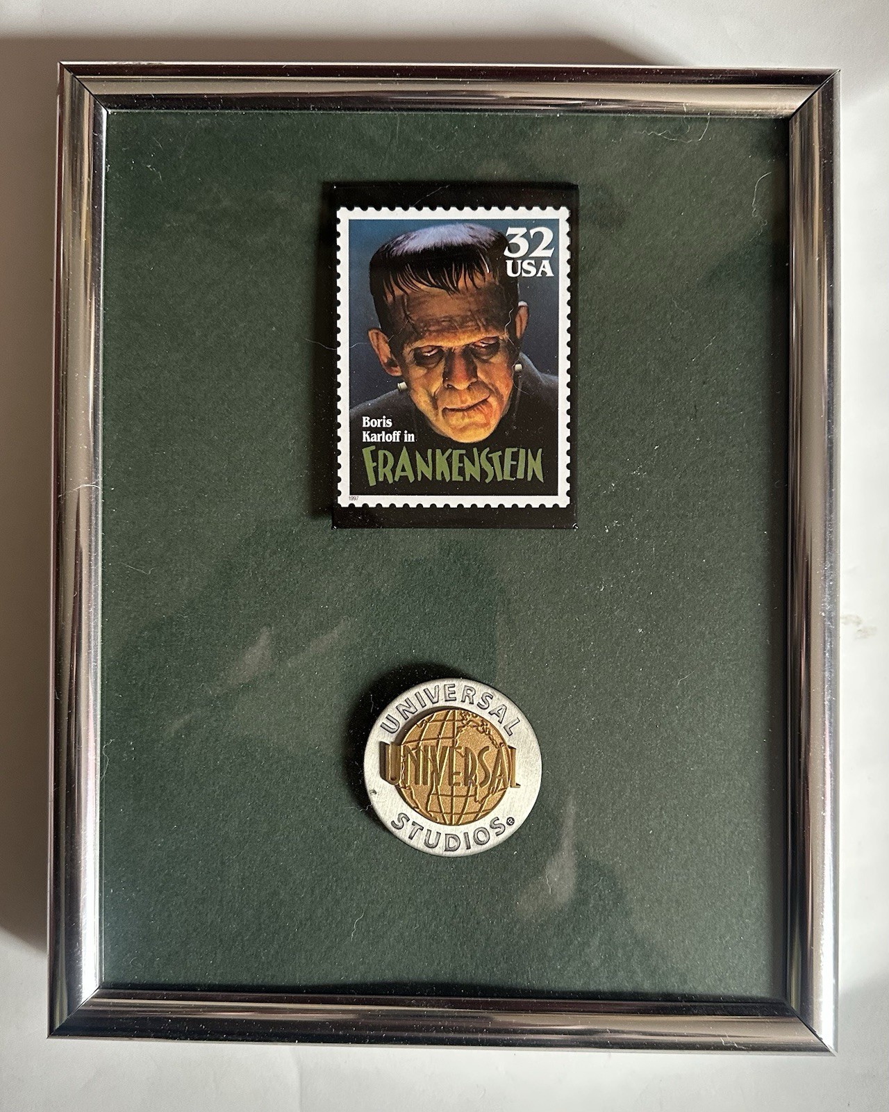 BORIS KARLOF FRANKENSTEIN FRAMED USPS STAMP UNIVERSAL STUDIOS MONSTER 1997