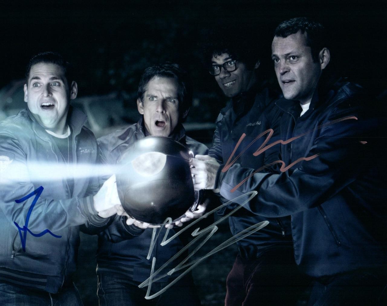 Ben Stiller Vince Vaughn Jonah Hill signed 8×10 Photo autographed Nice + COA