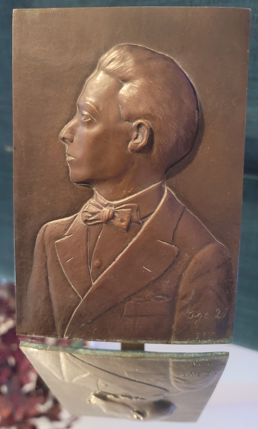 Jascha HEIFETZ “Coming of Age” Bronze Portrait 1922 Signed “TED” violinist read!