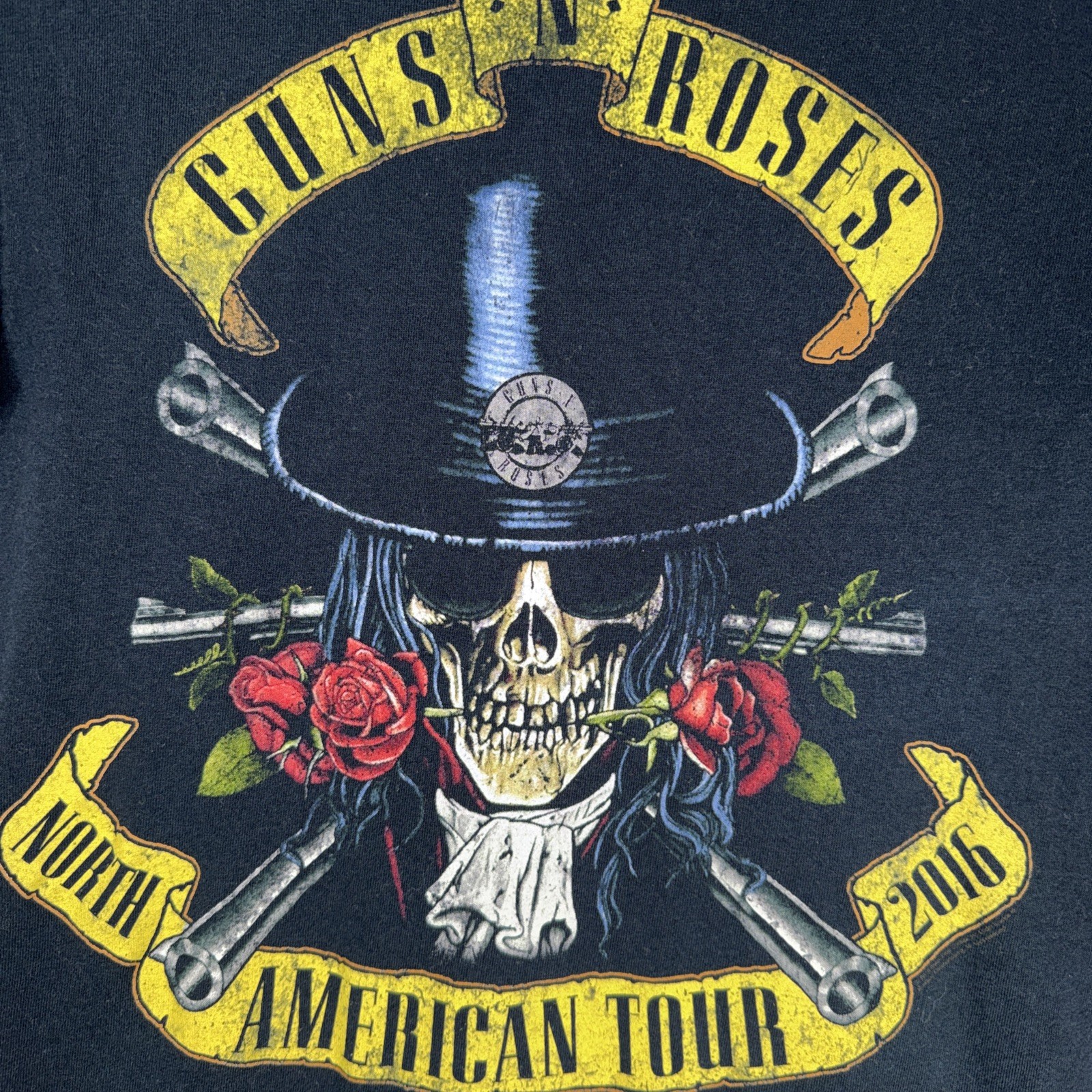 Guns N’ Roses 2016 Concert Tour T-Shirt Double Side Size Small S 100% Cotton GUC