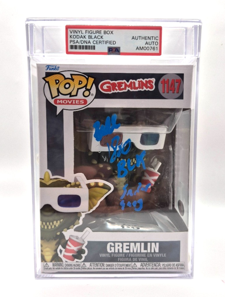KODAK BLACK SIGNED AUTOGRAPHED GREMLIN FUNKO POP SNIPER GANG HBK PSA COA ENCAP 2