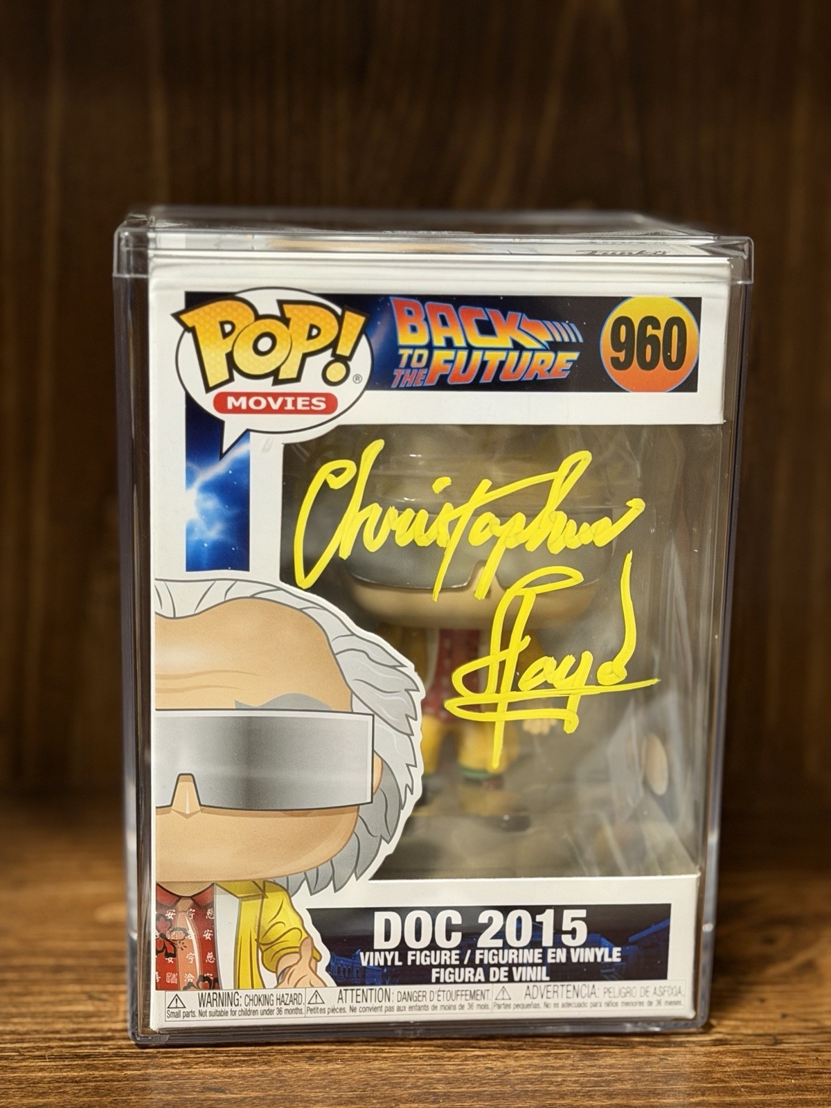 Christopher Lloyd Signed Back To The Future Doc 2015 Funko POP 960 JSA Certified