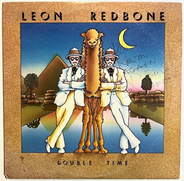 LEON REDBONE “Double Time” Signed Album Cover – RARE (with extras!)