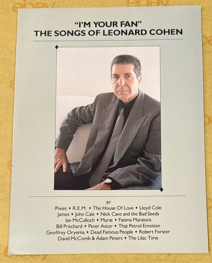 I’M YOUR FAN: THE SONGS OF LEONARD COHEN ALBUM PRESS KIT 1991 3 PHOTOS